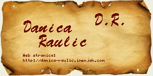 Danica Raulić vizit kartica